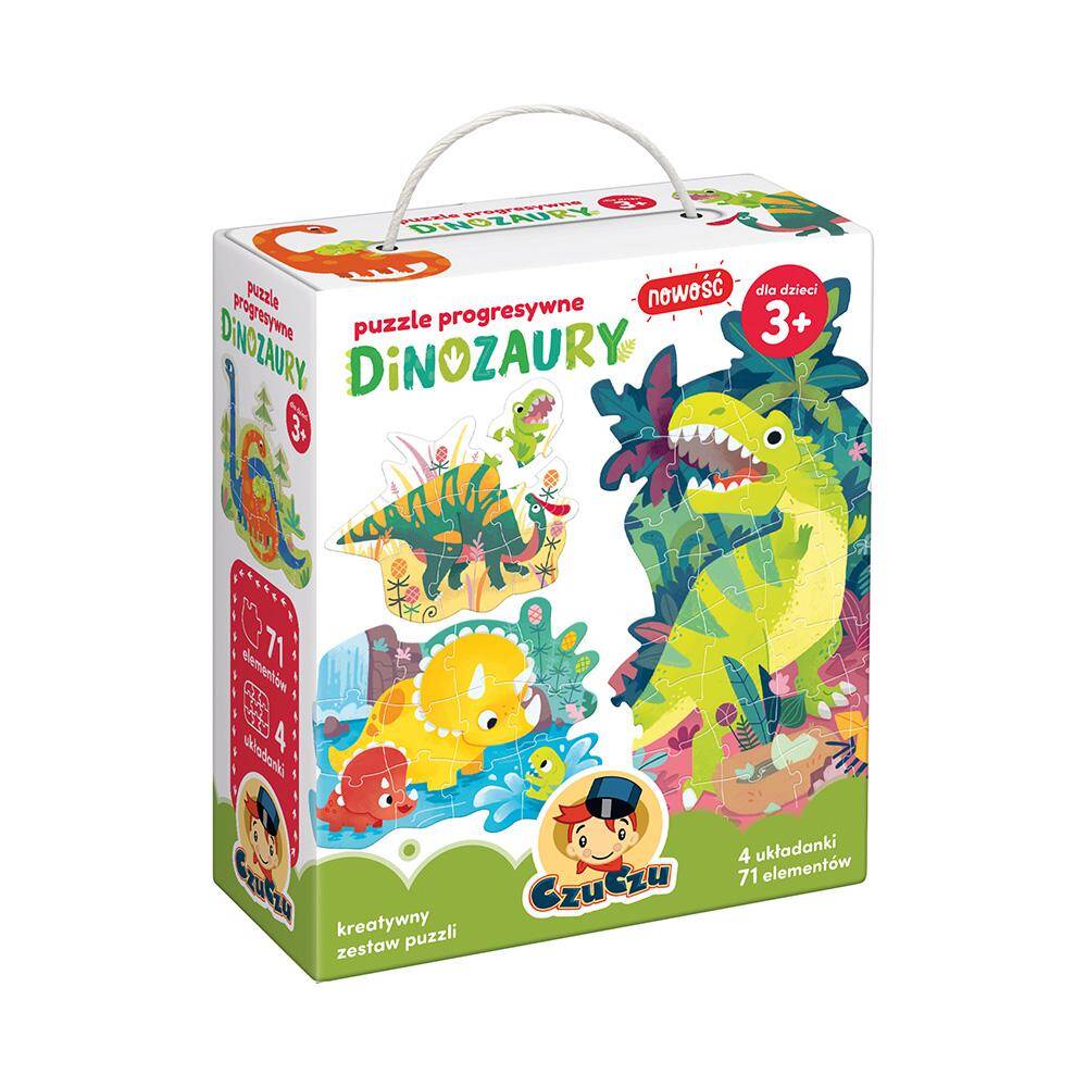 CzuCzu Puzzle progresywne Dinozaury (71 elementów) 3+