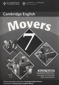 Cambridge Young Learners English Tests 7 Movers Answer Booklet  (Edition 2011)