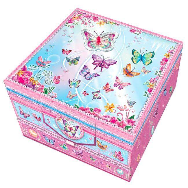 Zestaw artystyczny w pudełku z szufladkami Motylki