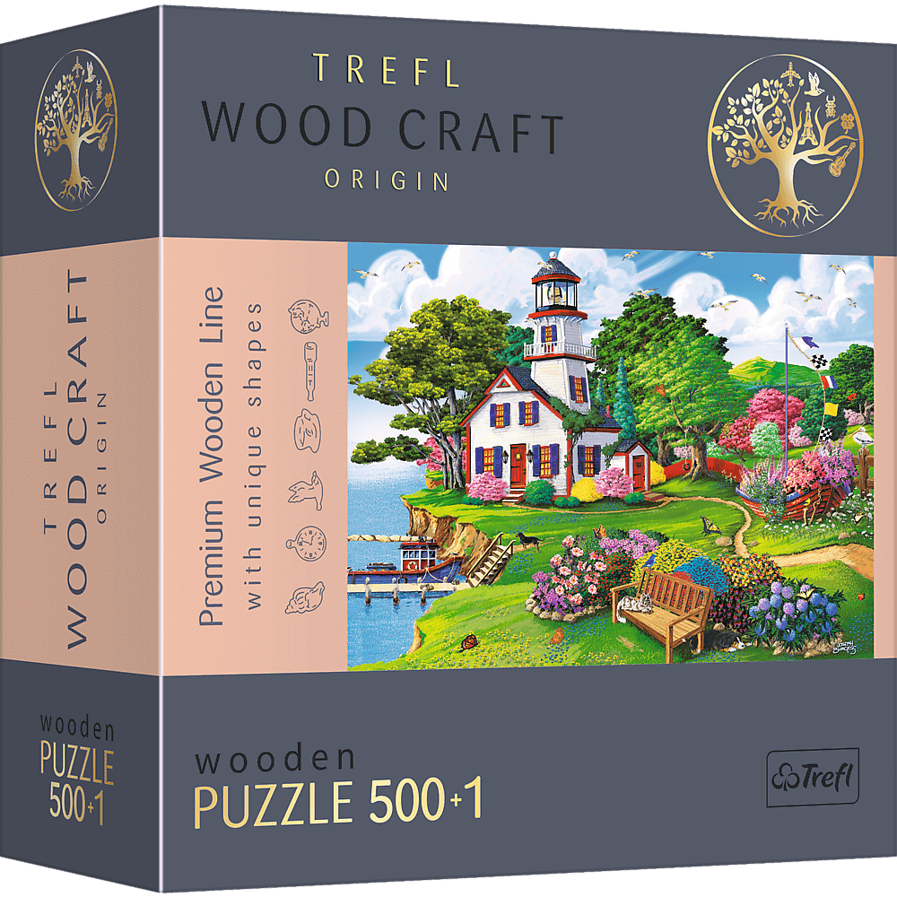 Puzzle 500+1 Drewniane Letnia przystań 20161