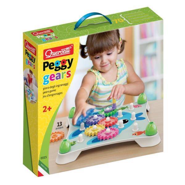 Peggy Gears Kręcące się koła zębate zabawka edukacyjna 0315 Quercetti