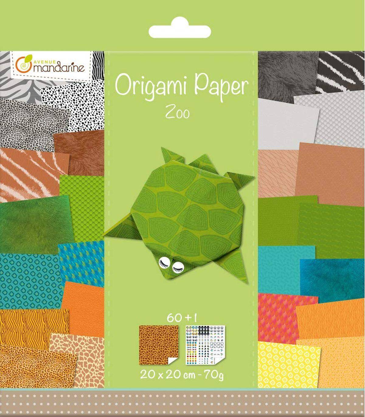 Papier origami 20x20 cm Zoo 60 arkuszy