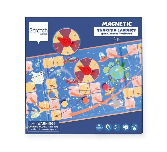 Scratch Magnetyczna gra podróżna Drabina ze spinnerem Kosmos