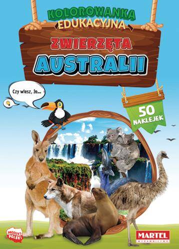 Zwierzęta Australii. Kolorowanka z naklejkami