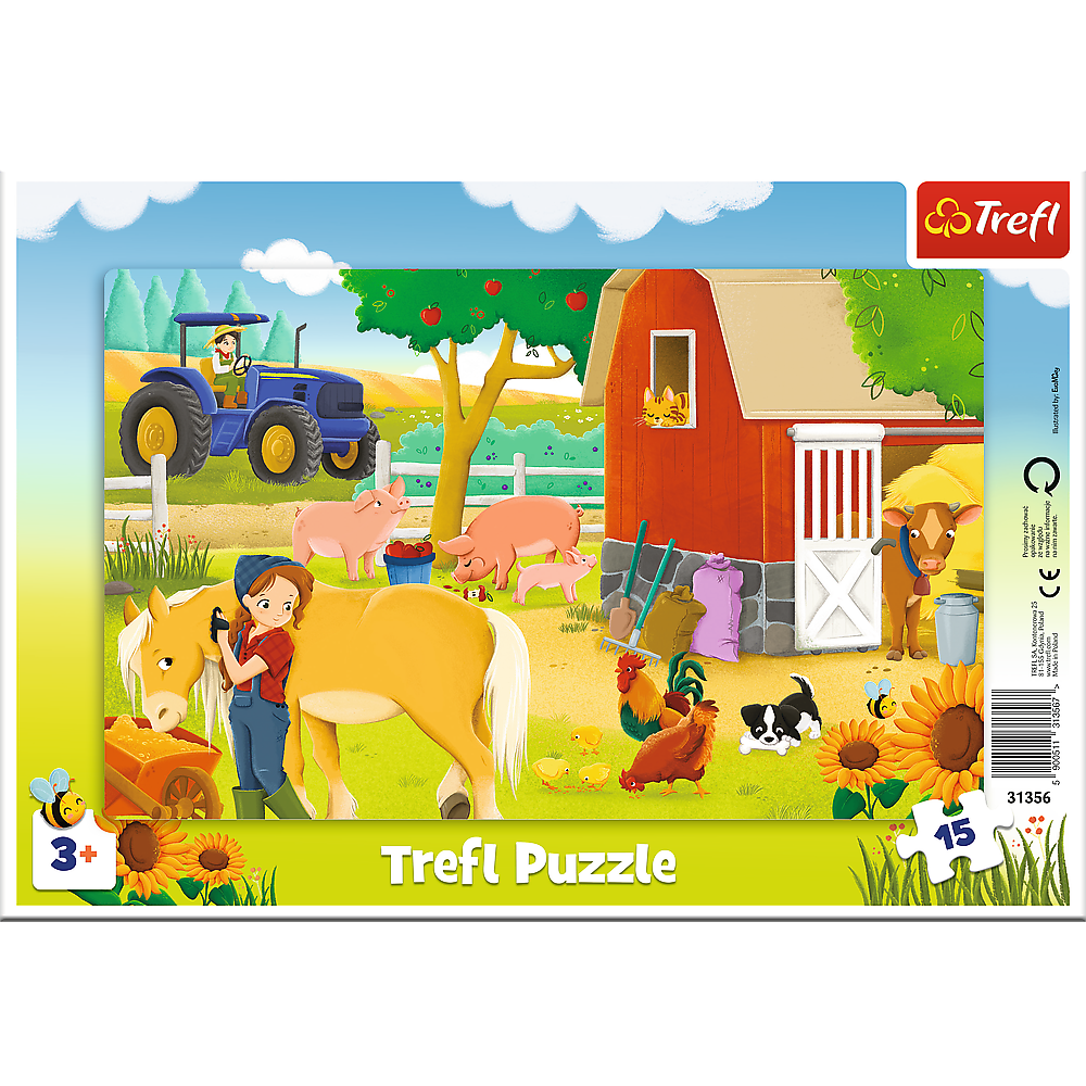 Puzzle 15 ramkowe Na farmie 31356