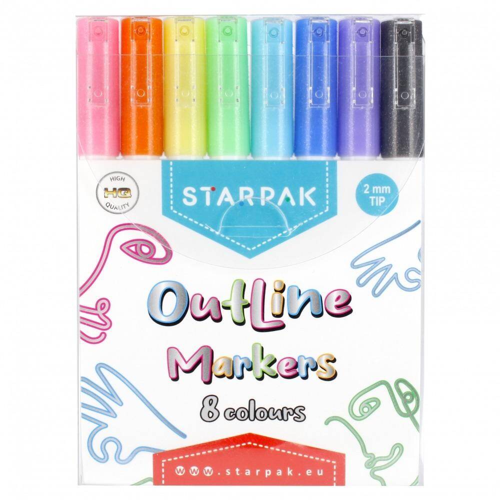 Markery OutLine 8 kolorów