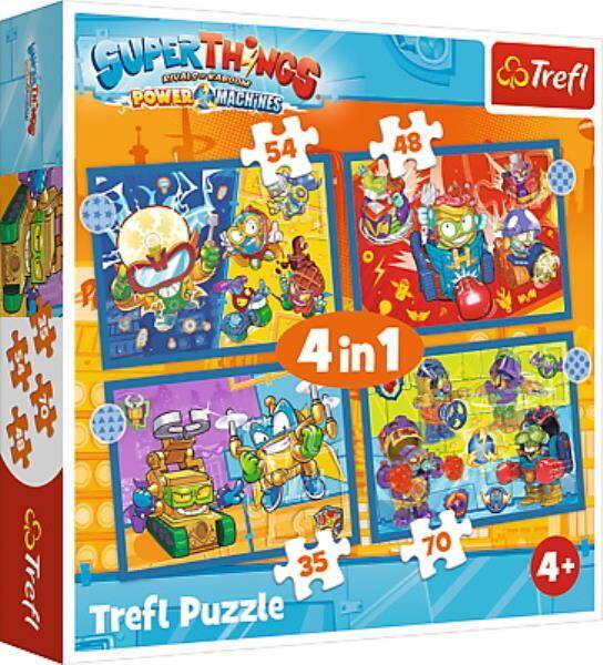 Puzzle 4w1 Super akcja. Super Things 34390 Trefl p8