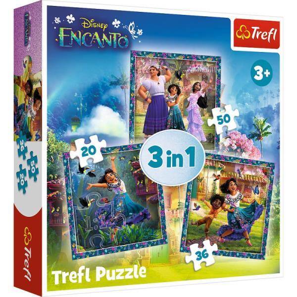 Puzzle 3w1 Bohaterowie magicznego Encanto 34866 Trefl