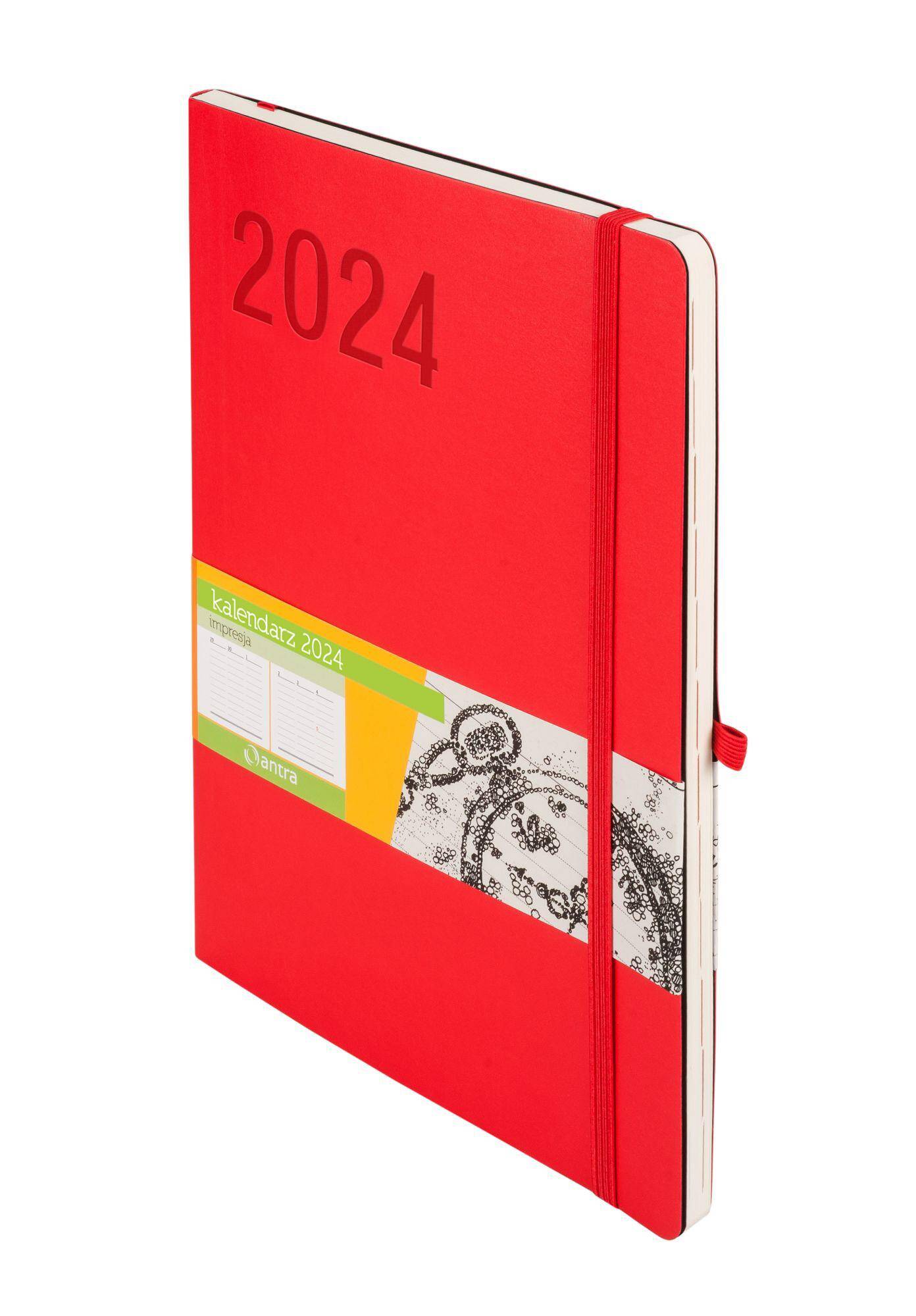 Kalendarz 2024 Impresja B5 czerwony TDW