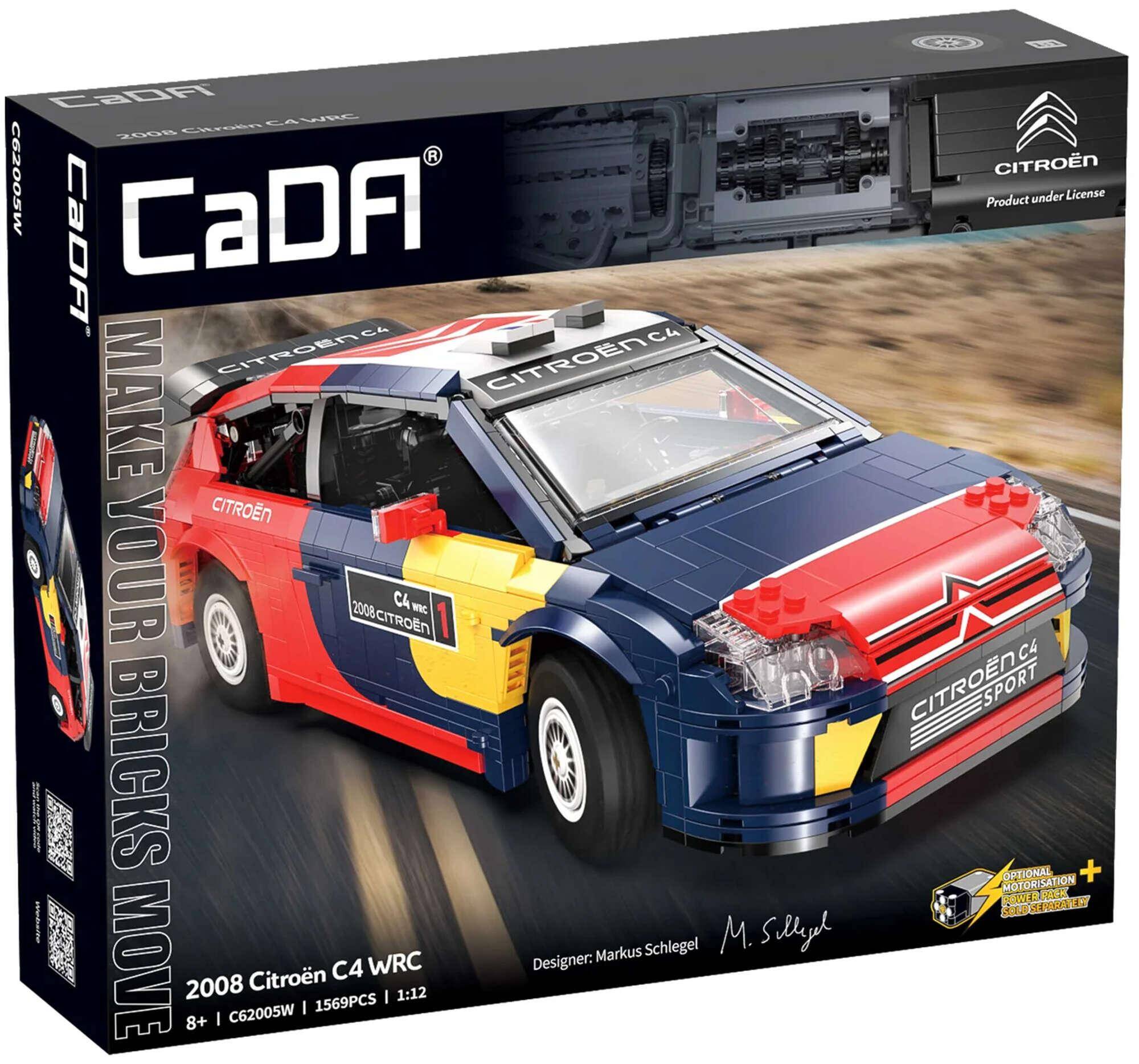 Klocki CADA.wyścigówka Samochód wyścigowy Citroen C4 WRC Auto sportowe 1569 elementów