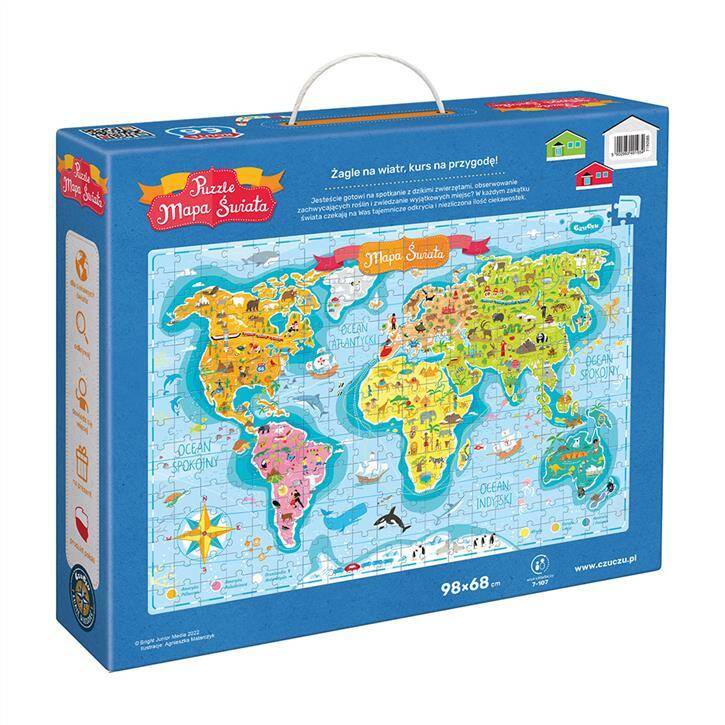 CzuCzu Puzzle Mapa świata 300 elementów 7+