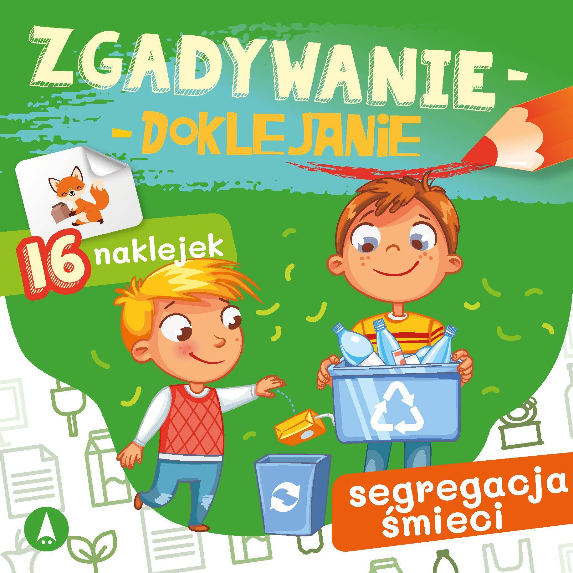 Segregacja śmieci. Zgadywanie-doklejanie