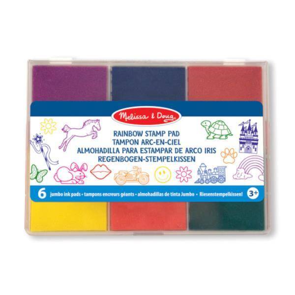 MELISSA Zmywalne tusze do pieczątek 6 kolorów Rainbow Stamp Pad 11637