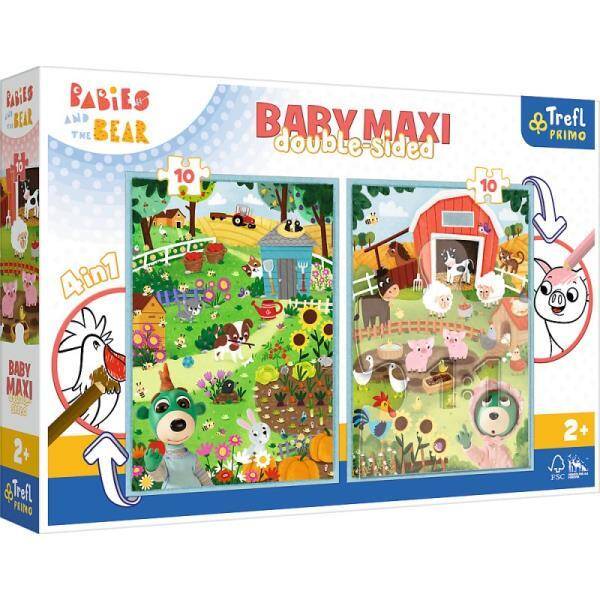 Puzzle BABY MAXI 2x10el Poznaj Bobaski / Bobaski i Miś 43000 Trefl