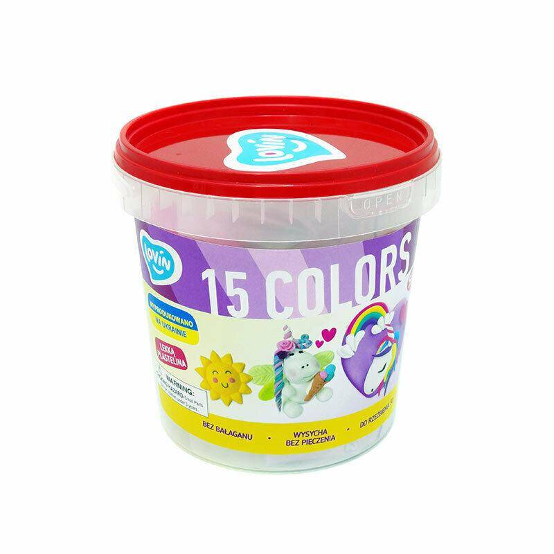 Ciastolina lekka TM Lovin magiczne stworzenia 15 kolorów +akcesoria