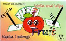 Napisz i zetrzyj - Fruit. Gra do nauki języka angielskiego