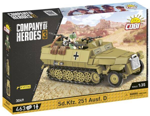 COBI 3049 Company of Heroes 3. Pojazd Sd.Kfz. 251 Ausf.D 463 klocki
