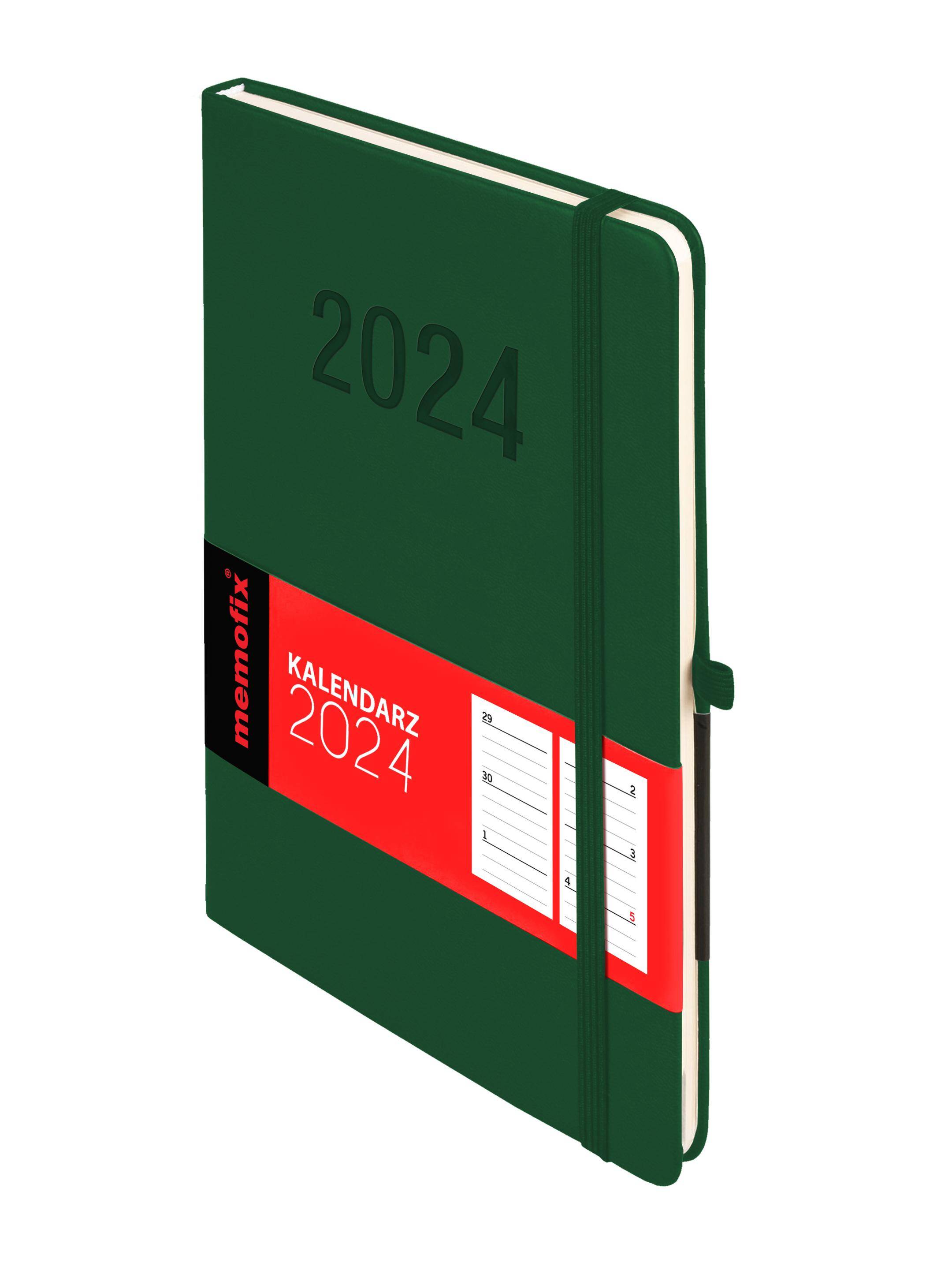 Kalendarz 2024 Memo A5 TDW zielony