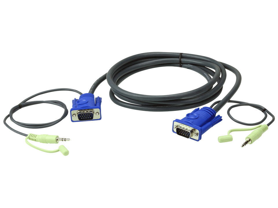 2L-2510A Przewód 10m VGA z 3.5mm audio