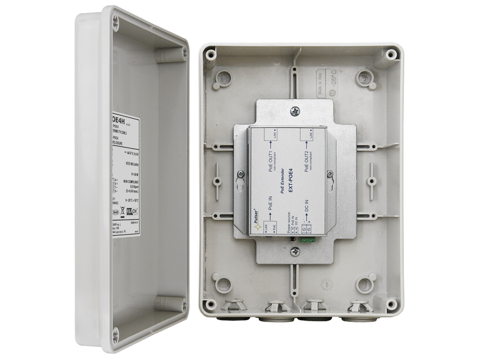 EXT-POE4H Extender w obudowie