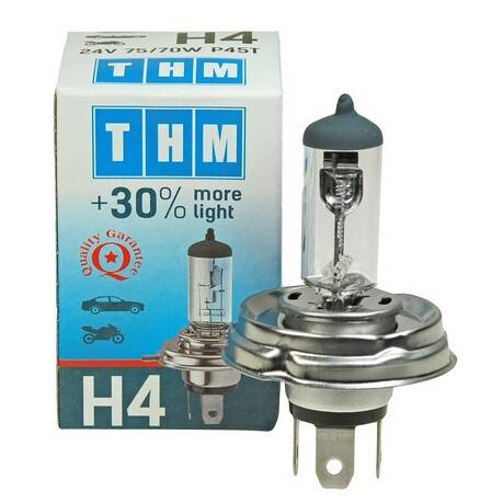 halogen bulb 24V H4 75/70 P45T+30%,1pcs/box