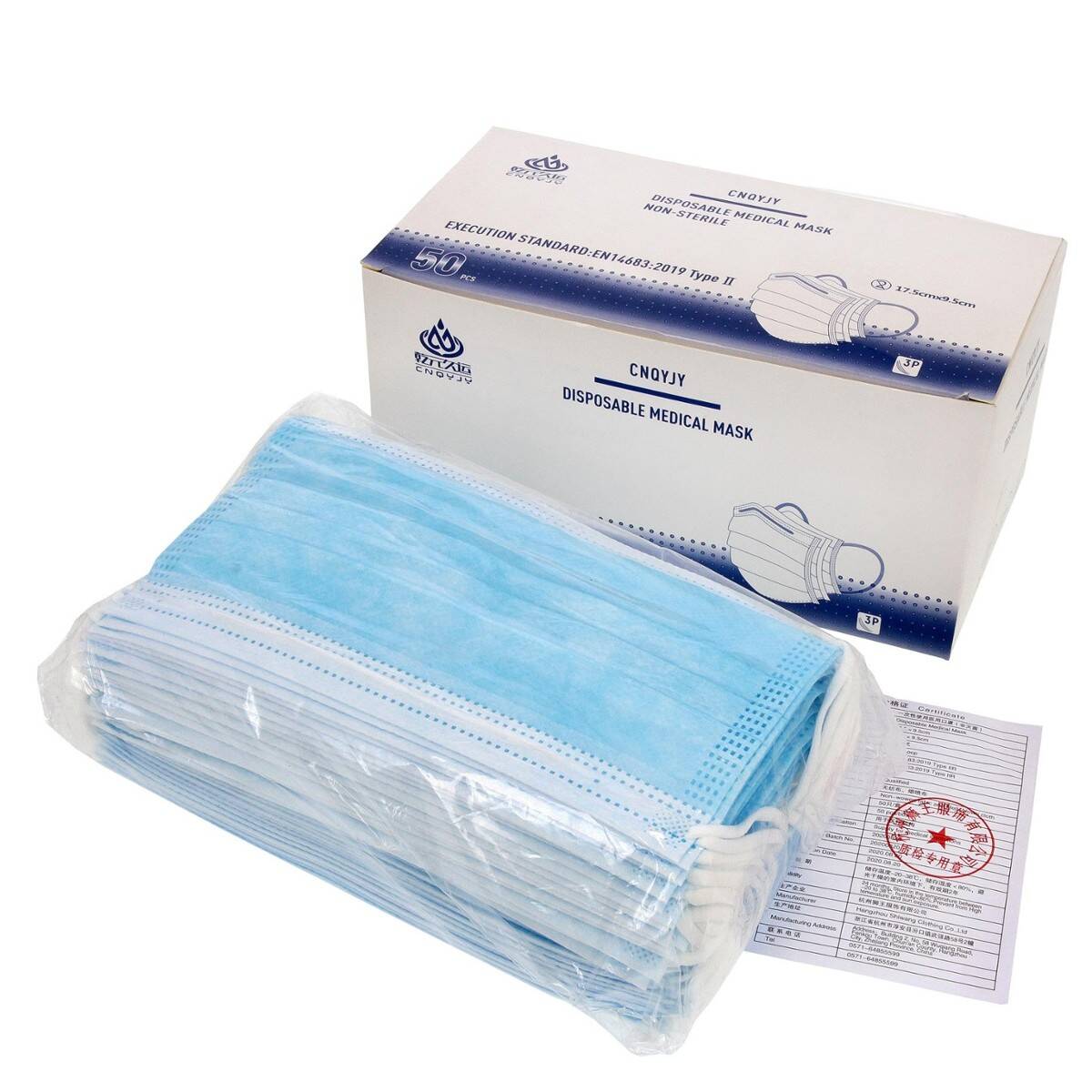 DISPOSABLE MEDICAL MASK 3 PLY 50 pcs  (surgical mask )