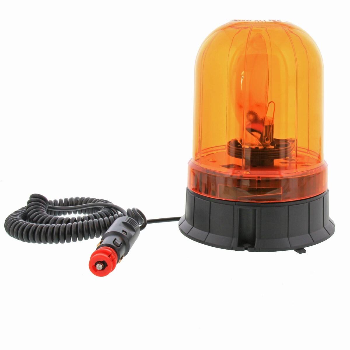 Halogen beacon light H1 bulb, magnet base+di, 12-24 V, amber