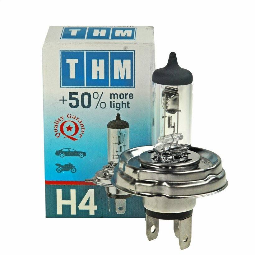 halogen bulb+50% 1pcs/box H4 12V 60/55W P43T