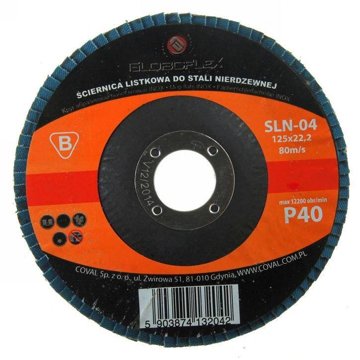 METAL GRINDING FLAP WHEEL INOX 125G40