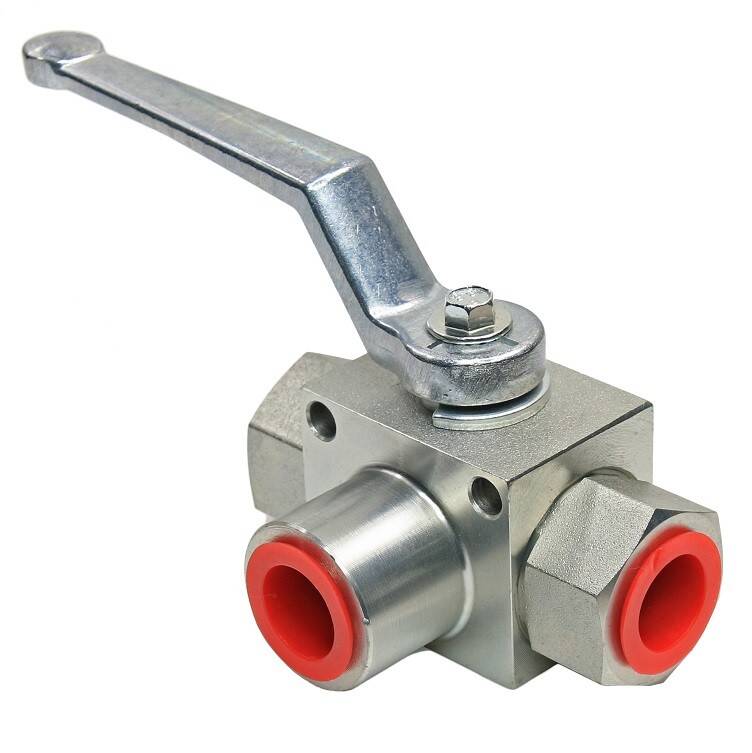 high pressure valve with hole 500bar 3 way 1/2