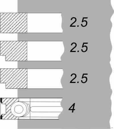 COMPRESSOR RINGSET SUITABLE FOR MB 90mm