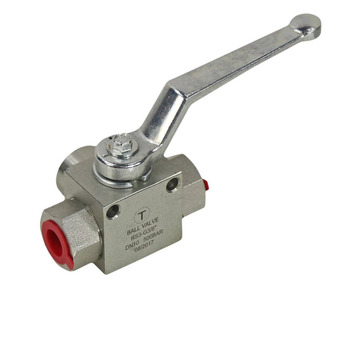 high pressure valve with hole 500bar 3 way 3/8