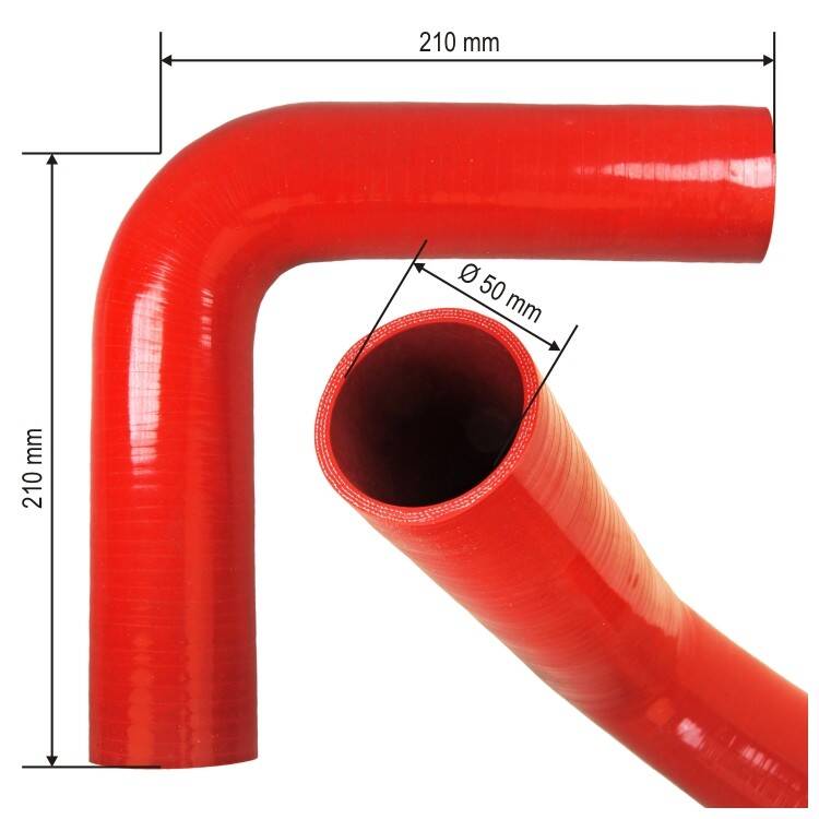 SILICONE ELBOW 90 ID 50 210X210 MM
