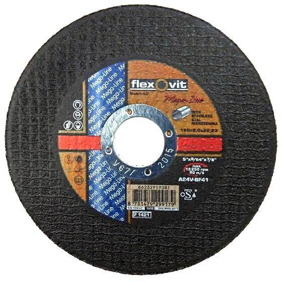 CUTTING DISC FLAT FLX 125X2.0X22.2 A 24 V-BF41 INOX