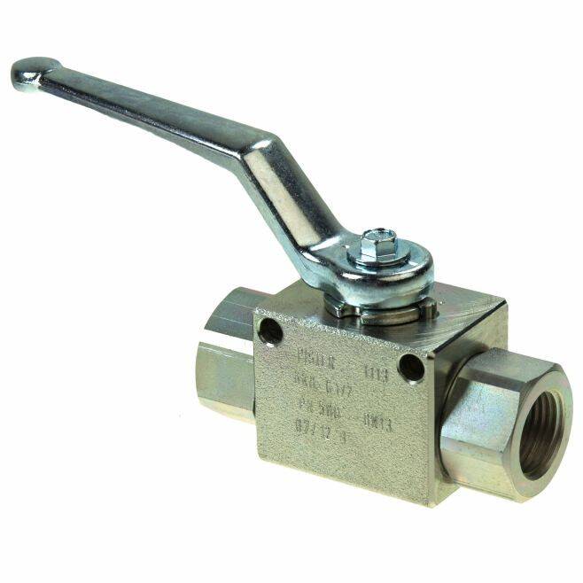 high pressure valve with hole 500bar 2 way 1/2