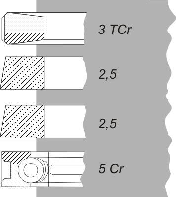 KOMPLET PIERŚCIENI KHD-DEUTZ FL912 4R 100.50 R1(09985N1/800012510050) THM RI0140