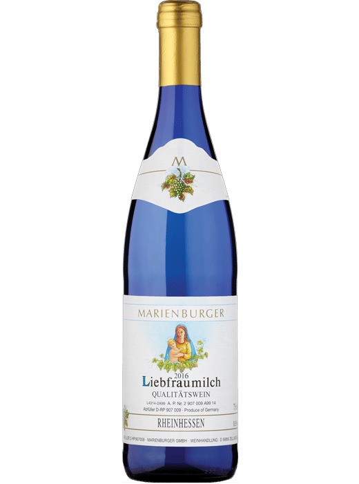 Liebfraumilch Wino Reńskie Jakościowe Niemcy Niebieska Butelka Białe Półsłodkie 0,75l (Zdjęcie 1)