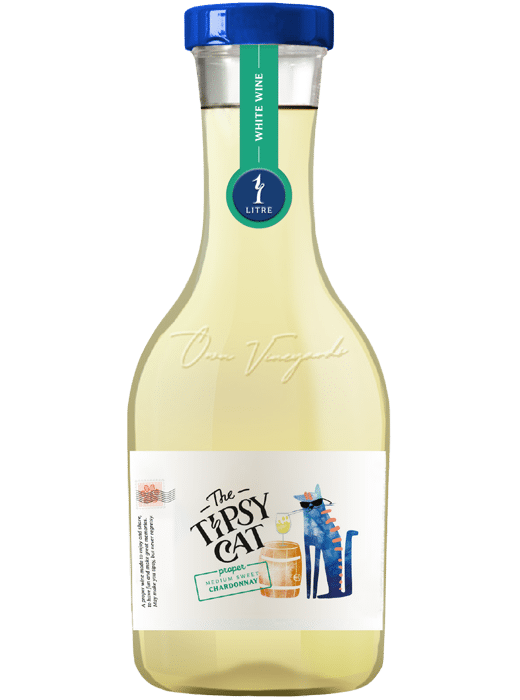 Tipsy Cat Chardonnay Bostavan Mołdawia 1 L Białe Półsłodkie