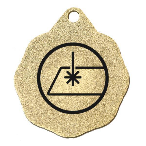 Medal złoty z grawerem na laminacie