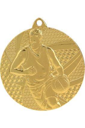 Medal złoty 50 mm - koszykówka
