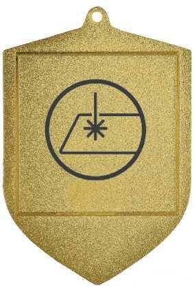 Medal złoty z grawerem na laminacie