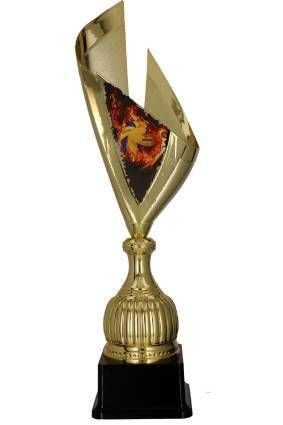 Plastic cup gold - volleyball