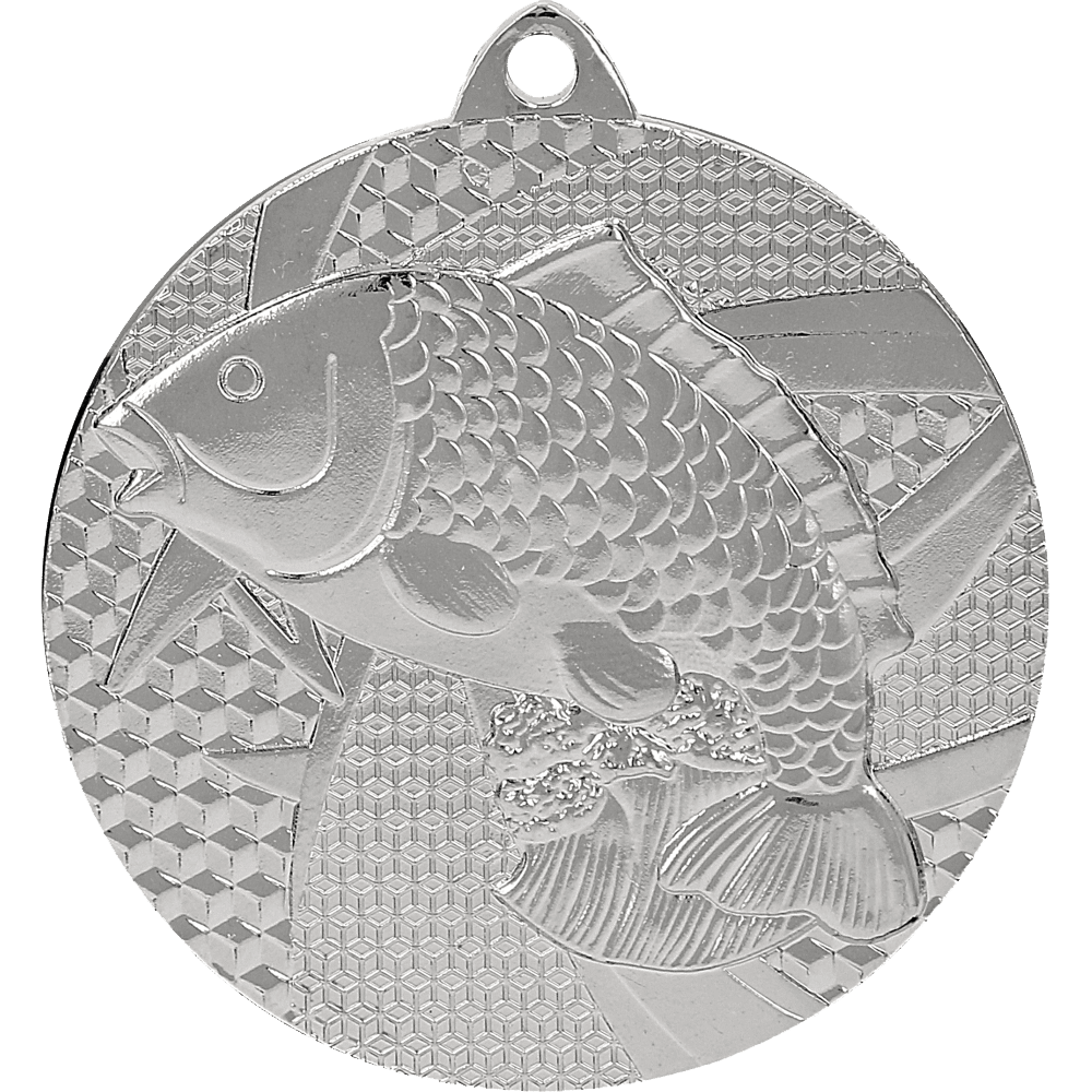 Medal srebrny 50 mm - wędkarstwo