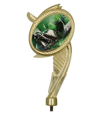 Plastic element gold - football