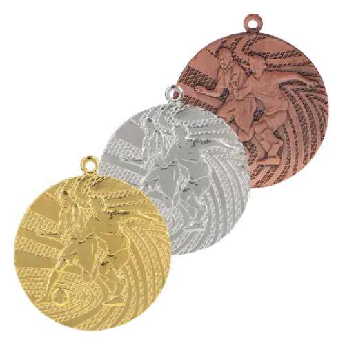 Medal gold 40 mm - football