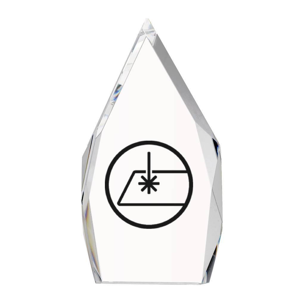 Glass award with engraving + presentation box