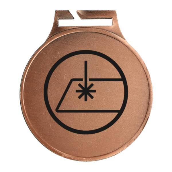 Medal brązowy z grawerem na laminacie