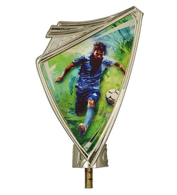 Gold plastic Crest – football