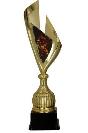 Plastic cup gold - football