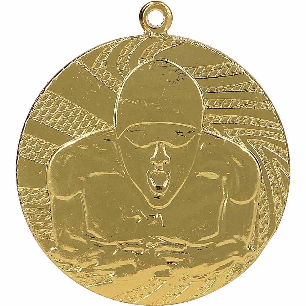 Medal gold 40 mm - swimming